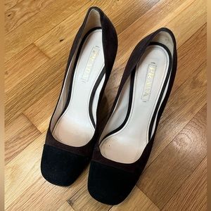 Black and Brown Prada Heels Size 40 1/2